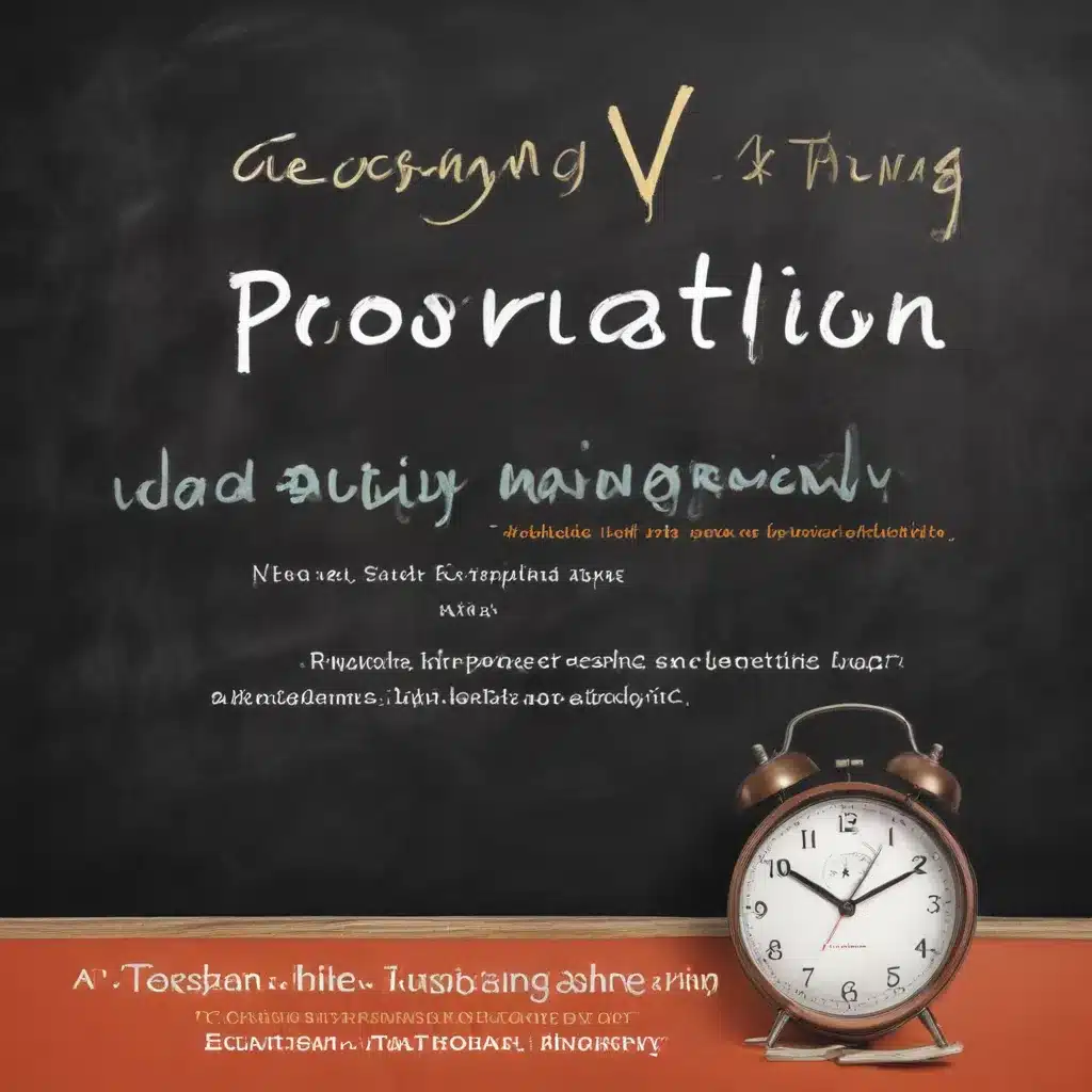 Overcoming Procrastination: Proven Techniques for Improving Time Management, Task Completion, and Academic Productivity